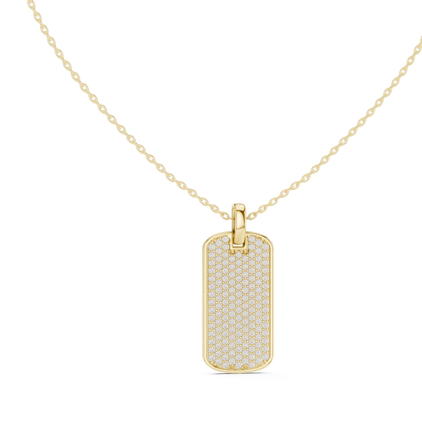 Round Lab Grown Diamond Pave Pendant