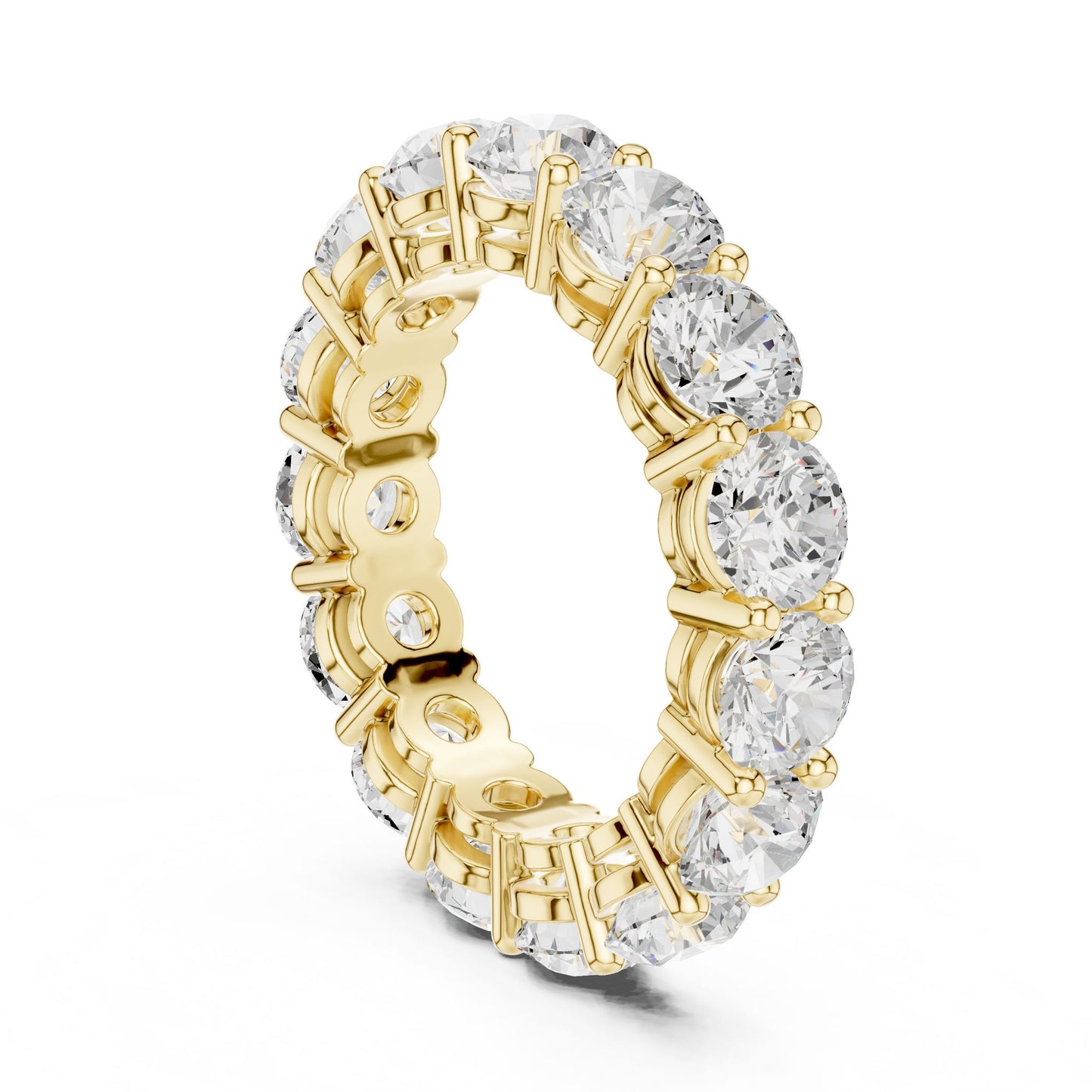 Round Lab Grown Diamond Pave Engagement Ring
