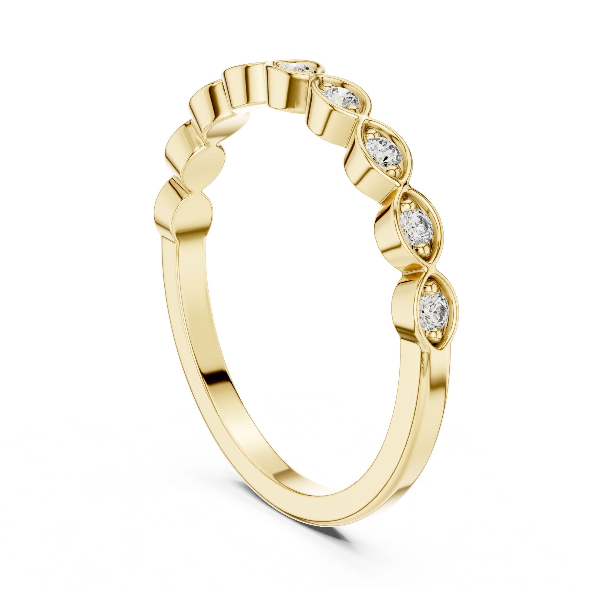 Round Lab Grown Diamond Pave Engagement Ring
