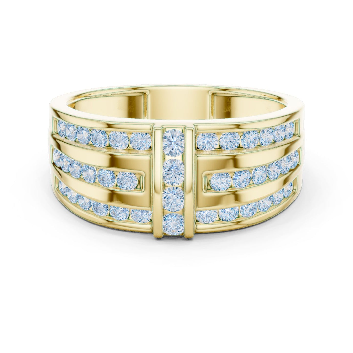 Men's Round Lab Grown Diamond Pave Ring