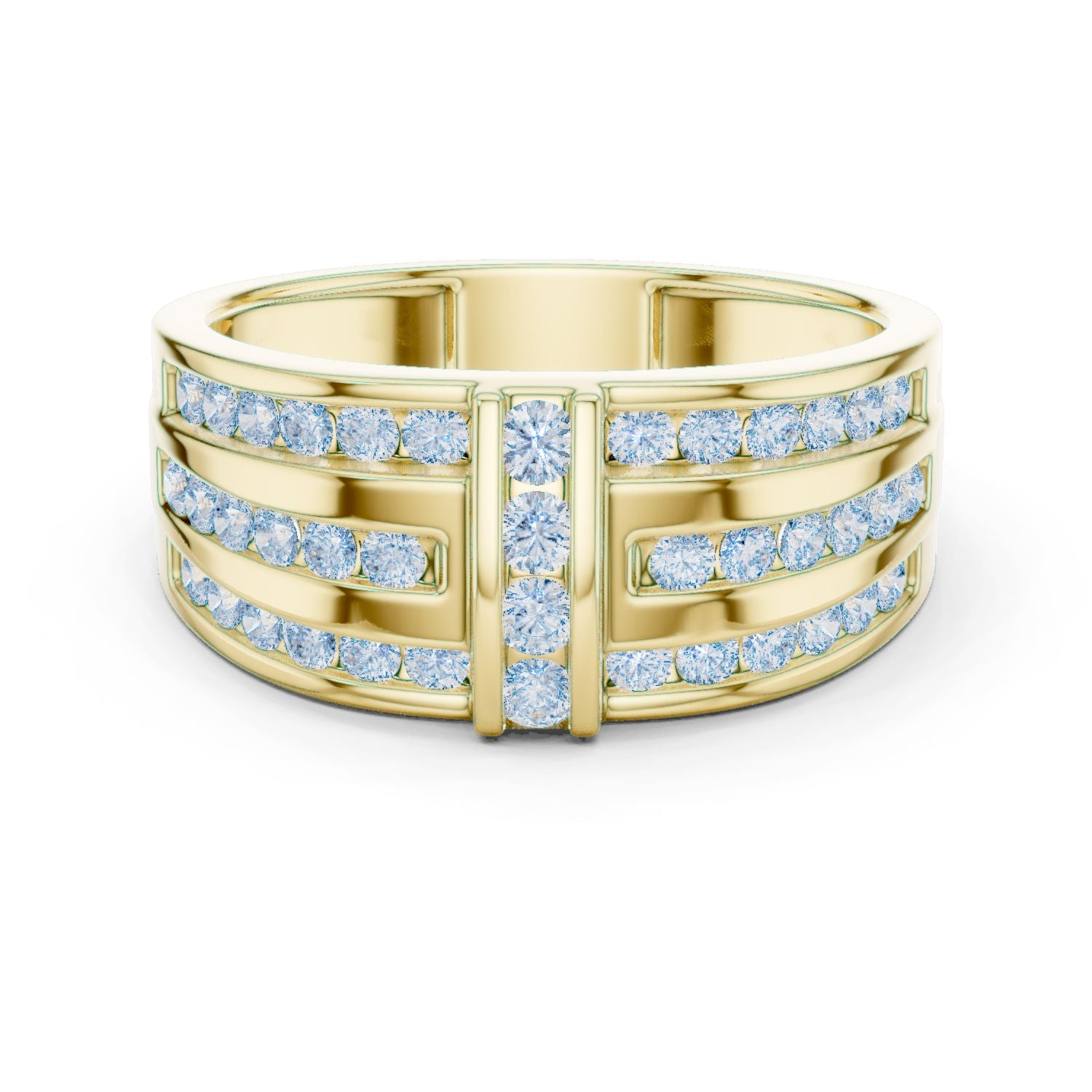 Men's Round Lab Grown Diamond Pave Ring