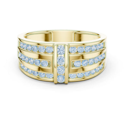 Men's Round Lab Grown Diamond Pave Ring