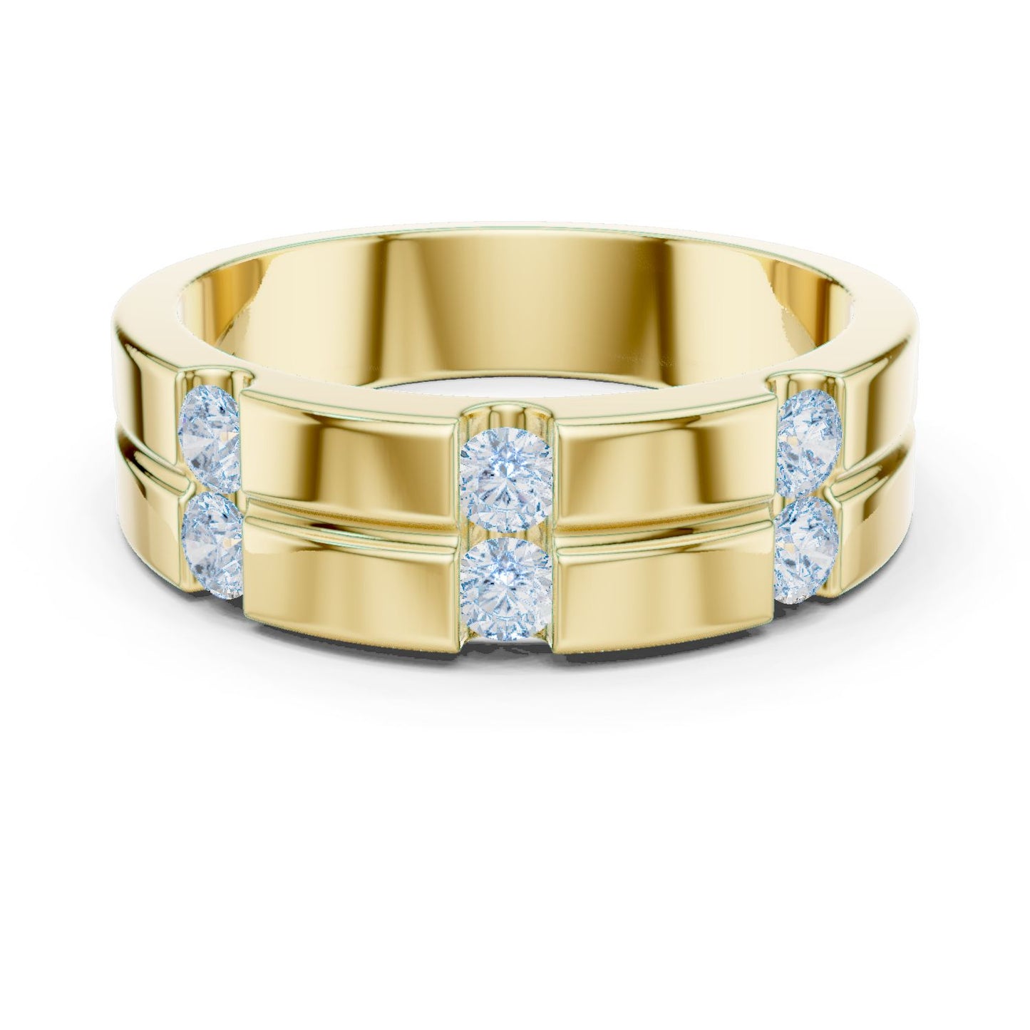 Men's Round Lab Grown Diamond Pave Ring