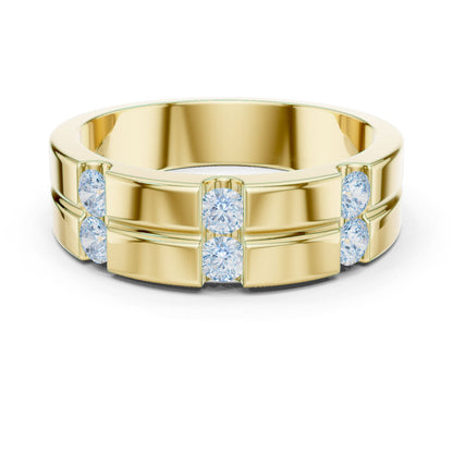 Men's Round Lab Grown Diamond Pave Ring