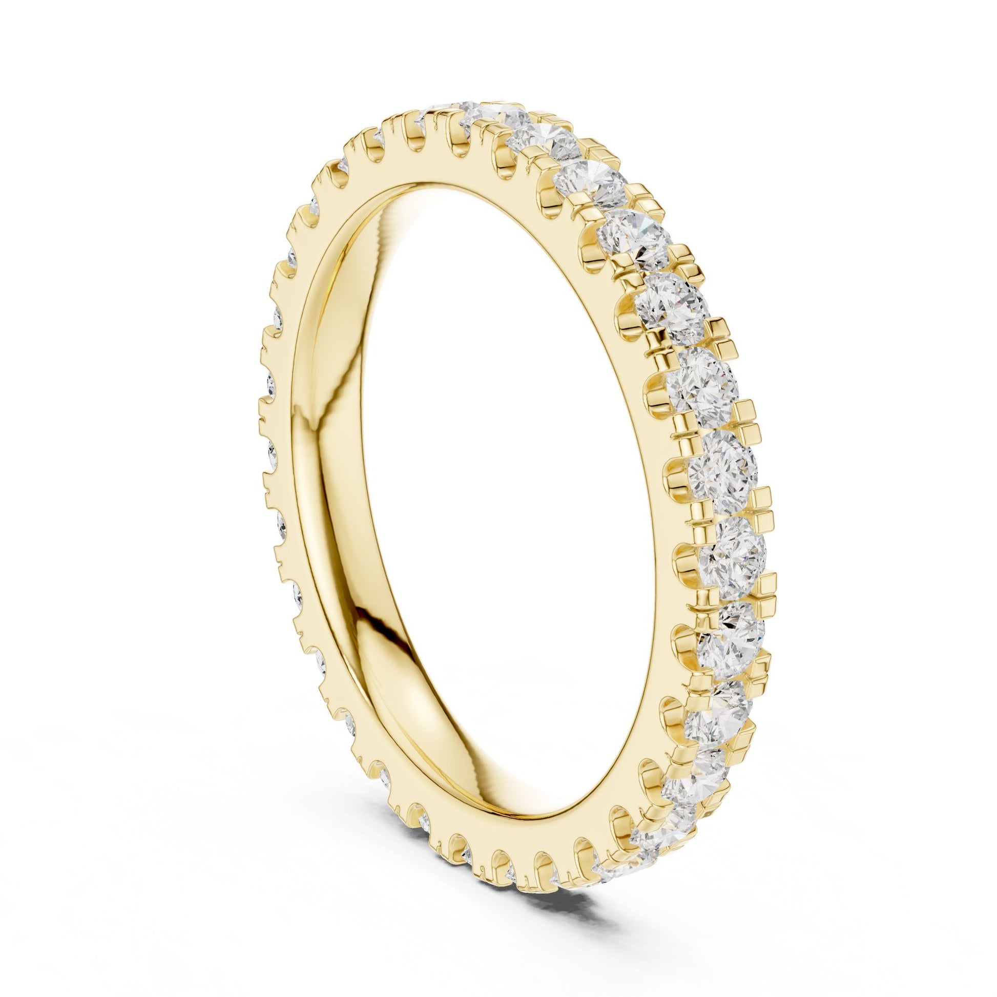 Round Lab Grown Diamond Pave Engagement Ring