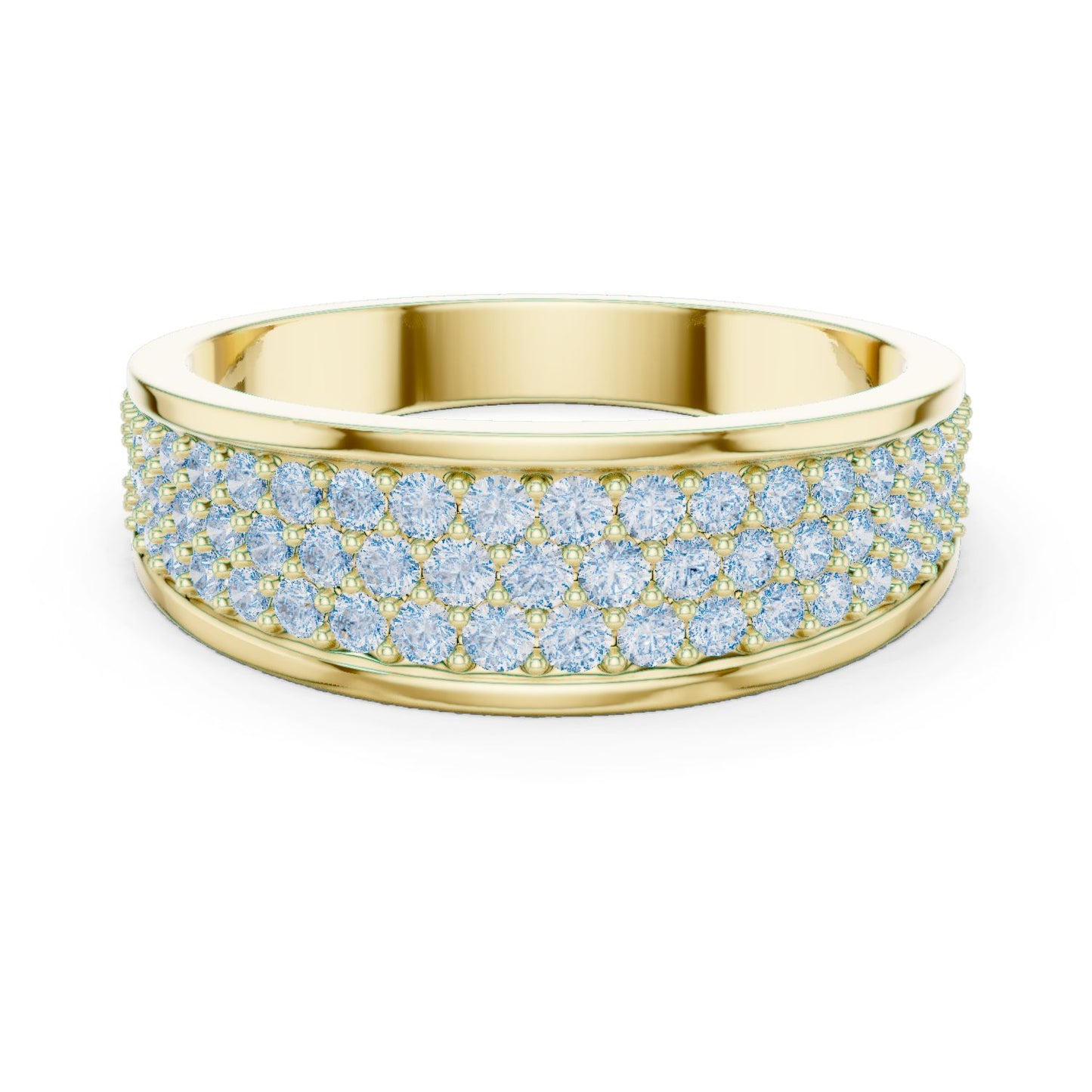 Men's Round Lab Grown Diamond Pave Ring