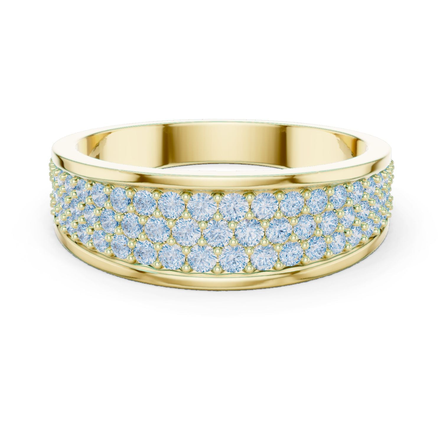 Men's Round Lab Grown Diamond Pave Ring