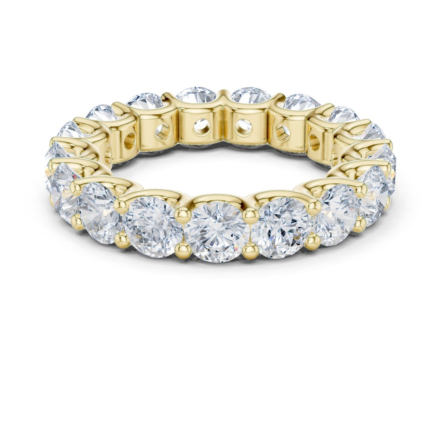 Round Lab Grown Diamond Pave Engagement Ring