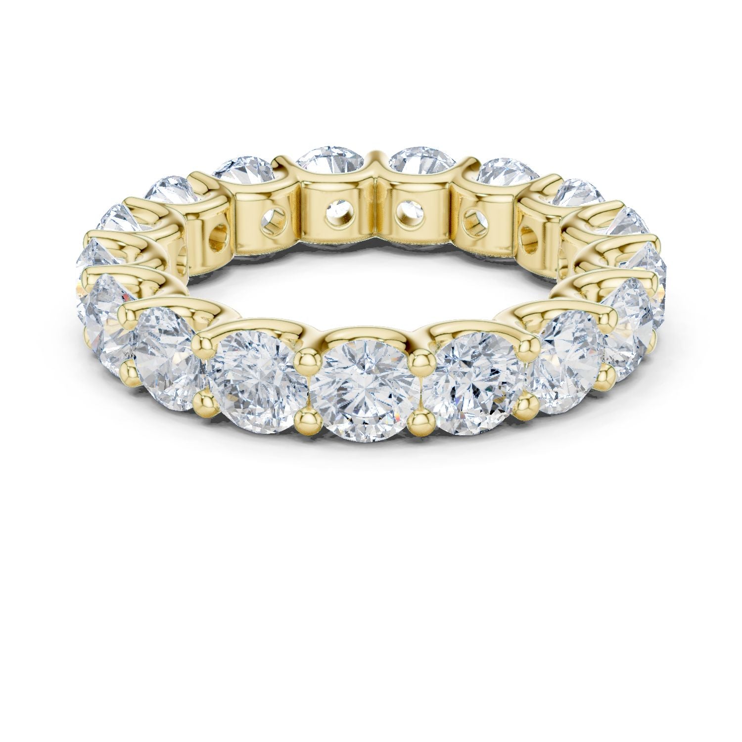Round Lab Grown Diamond Pave Engagement Ring