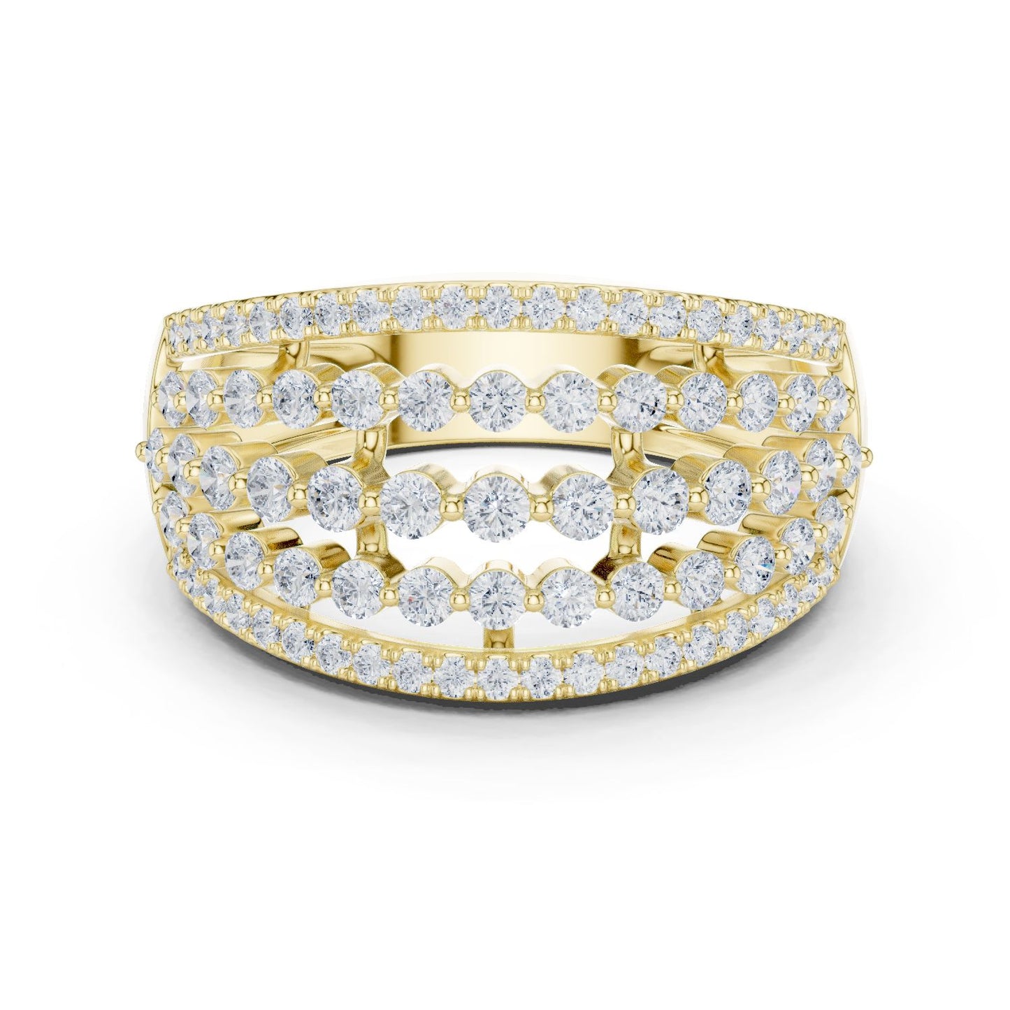 Round Lab Grown Diamond Pave Engagement Ring