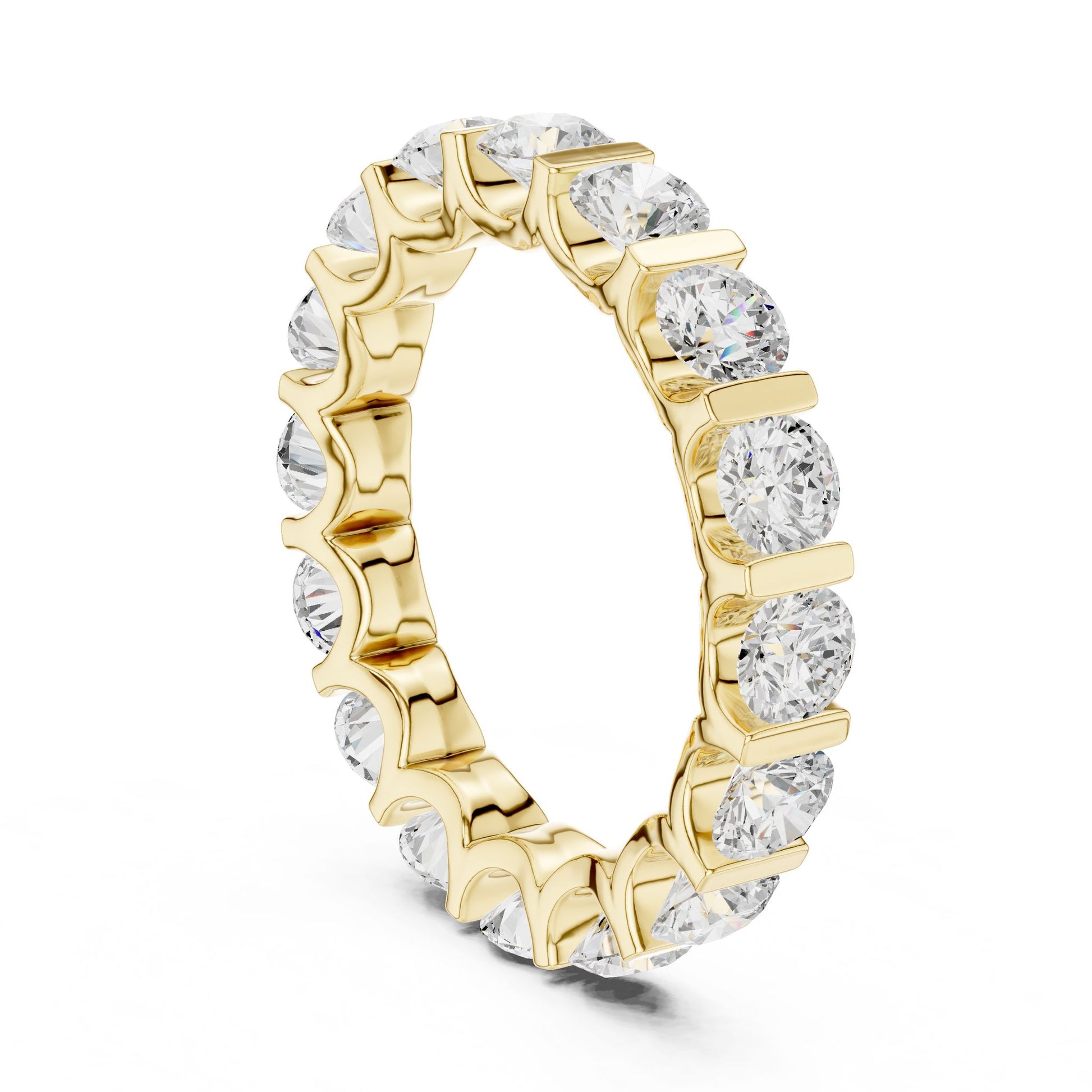 Round Lab Grown Diamond Pave Engagement Ring