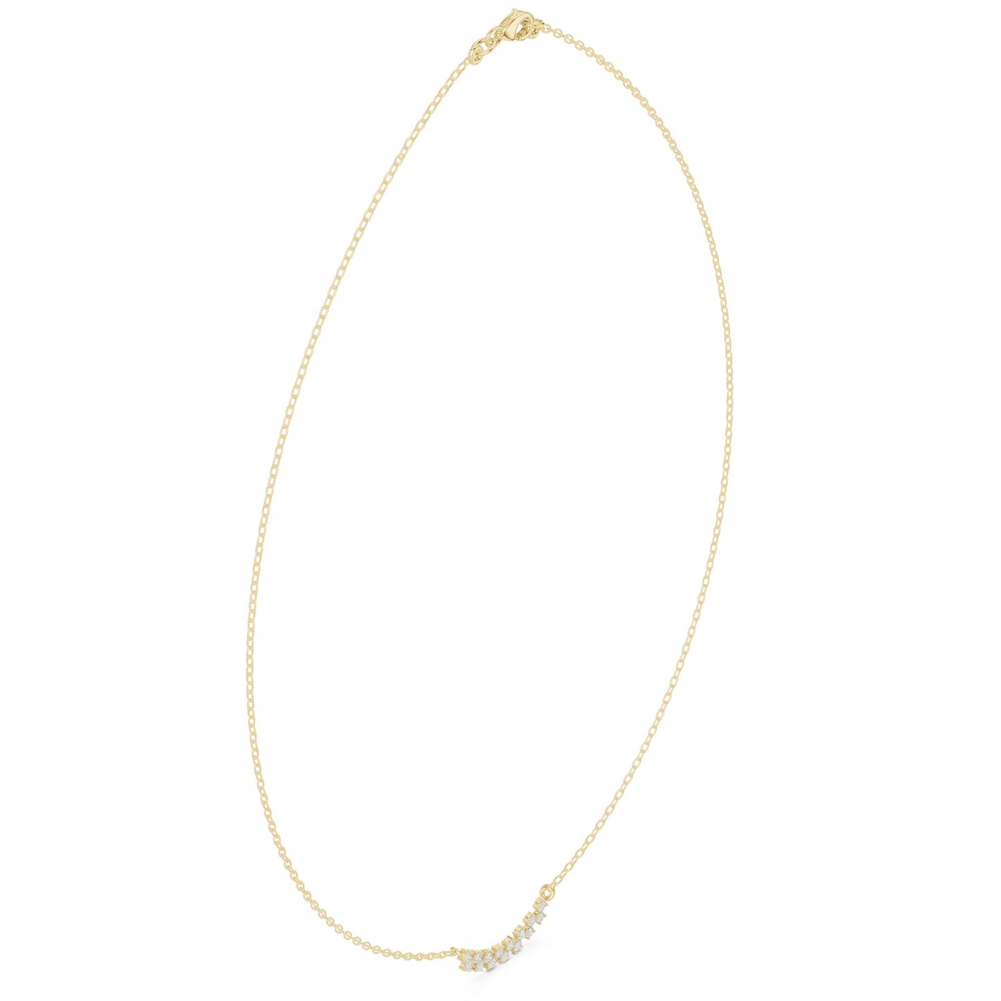 Round Lab Grown Diamond Pave Pendant