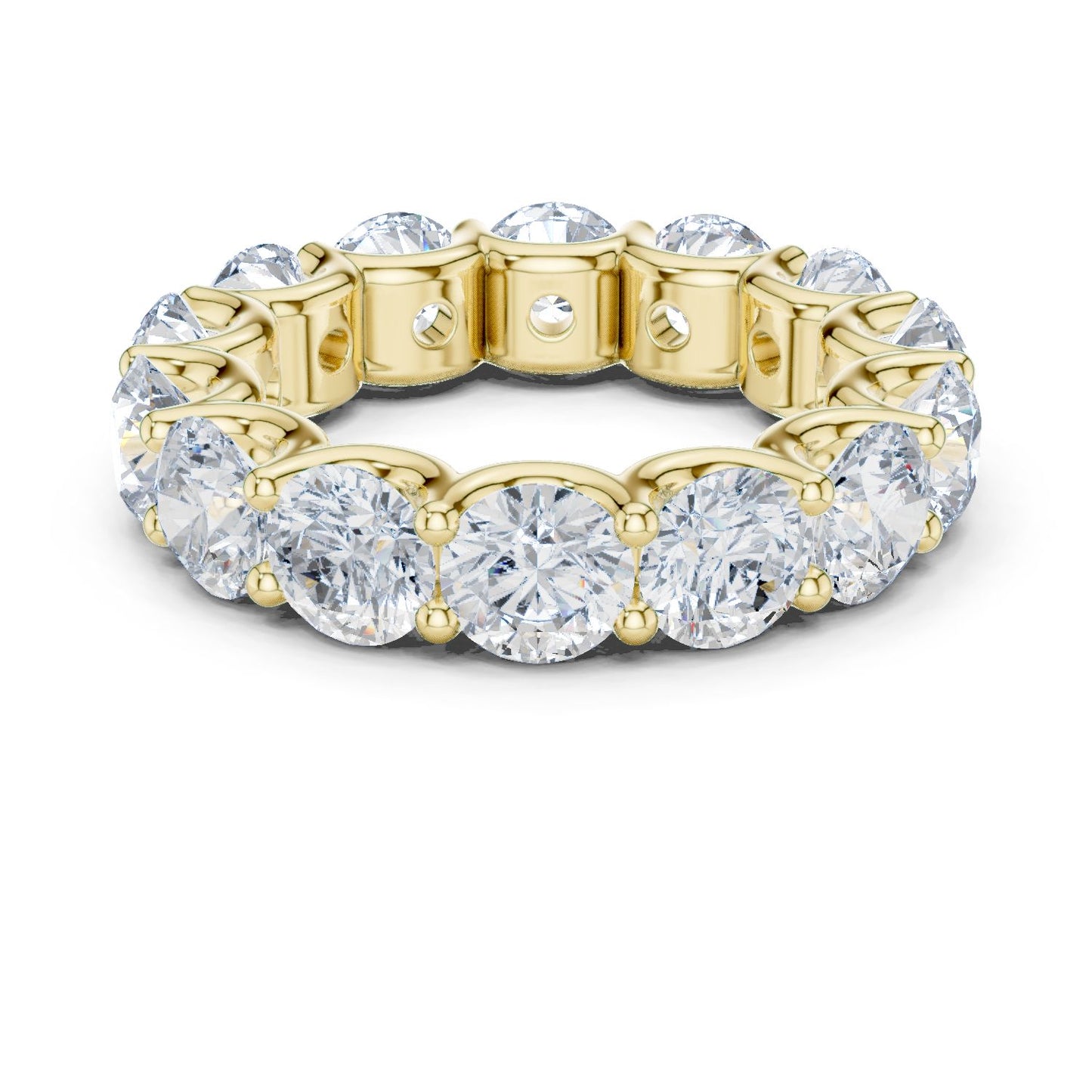 Round Lab Grown Diamond Pave Engagement Ring