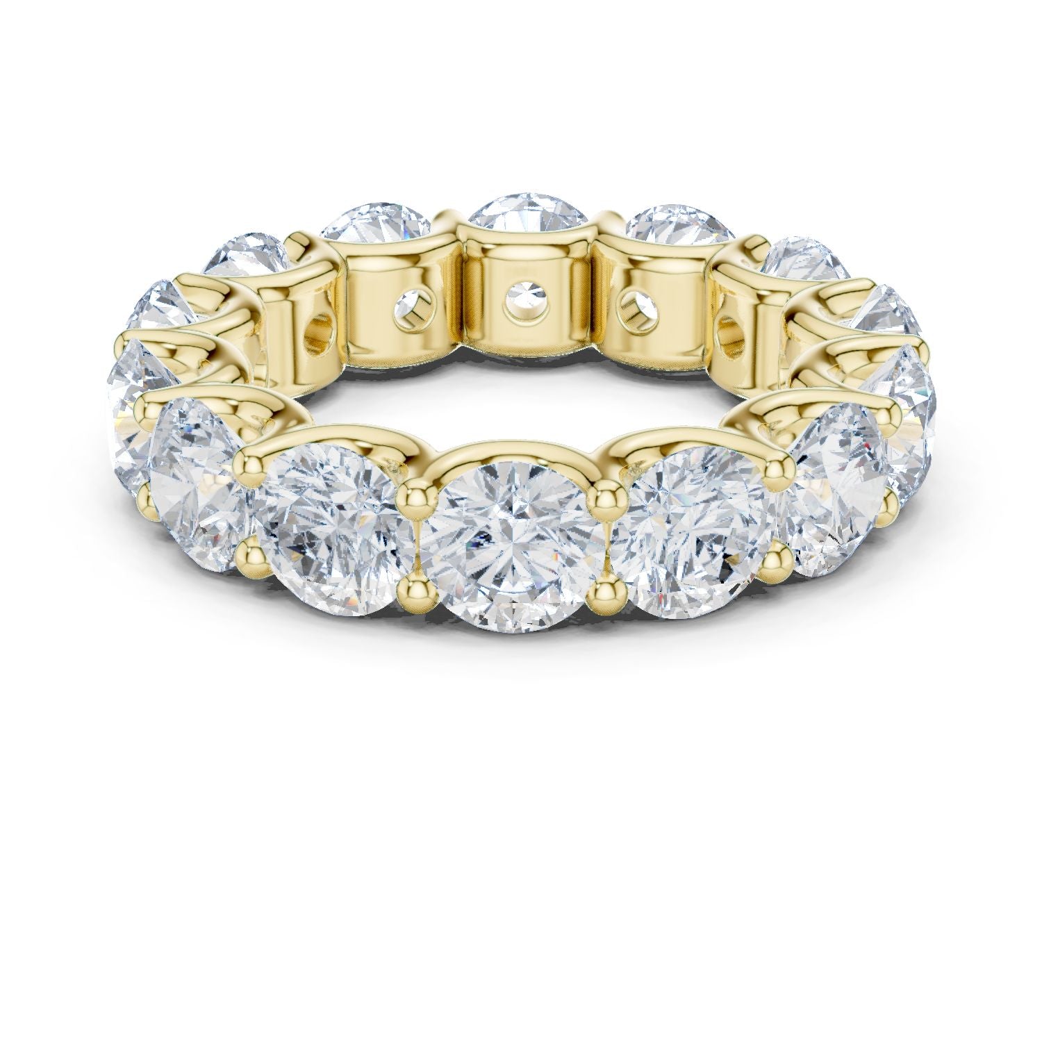 Round Lab Grown Diamond Pave Engagement Ring