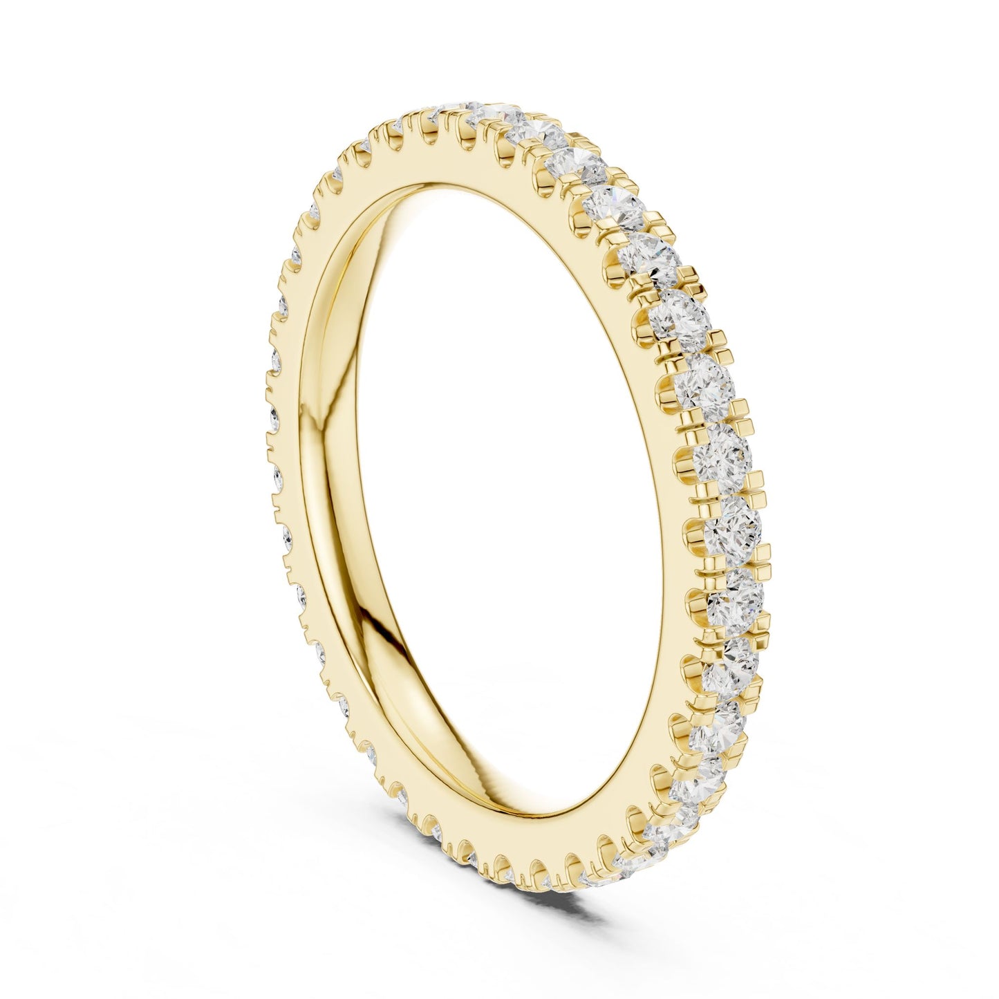 Round Lab Grown Diamond Pave Engagement Ring
