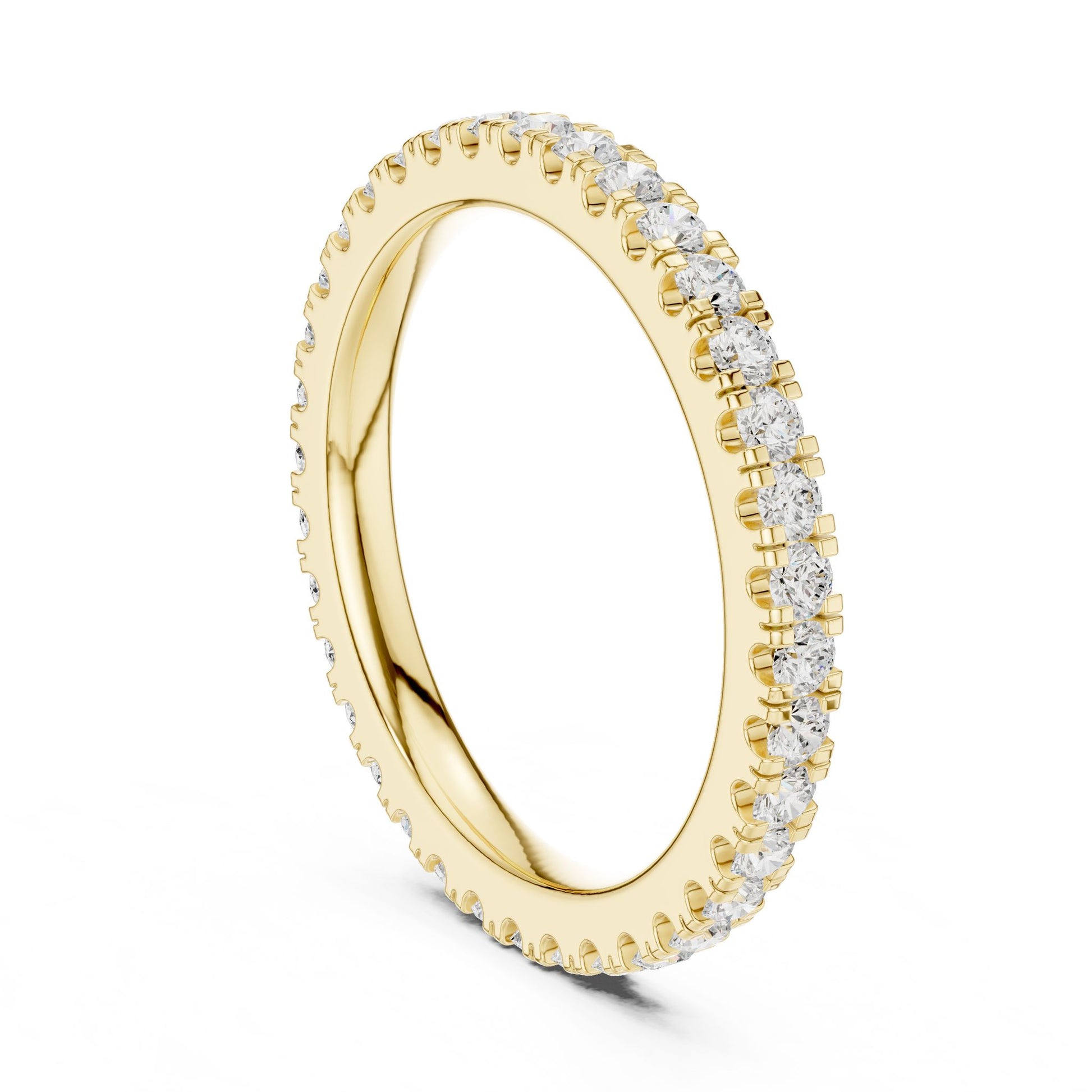 Round Lab Grown Diamond Pave Engagement Ring