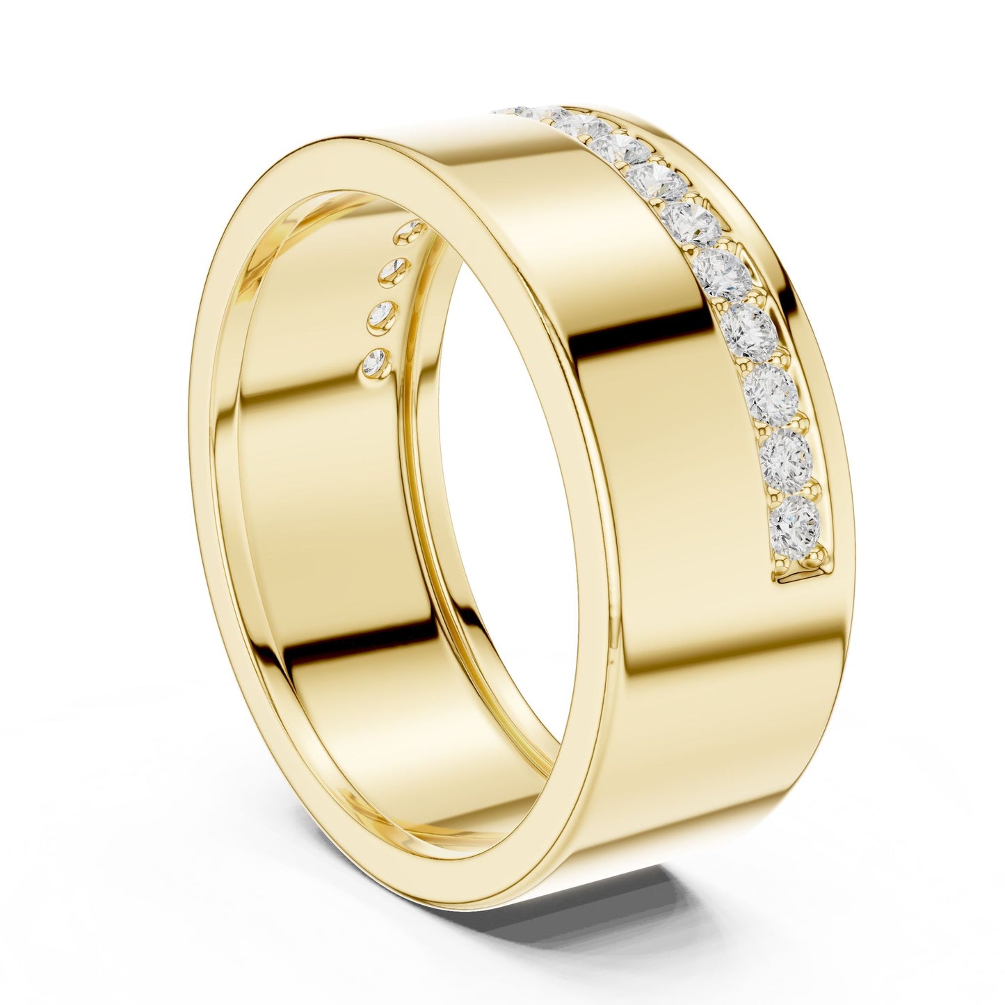 Men's Round Lab Grown Diamond Pave Ring