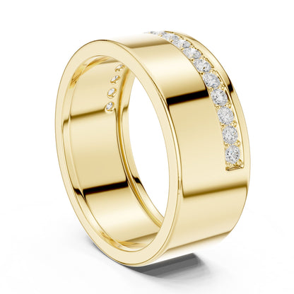 Men's Round Lab Grown Diamond Pave Ring