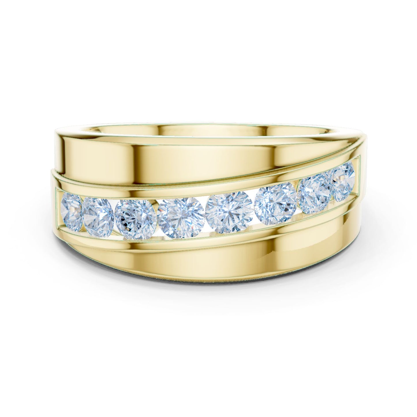 Men's Round Lab Grown Diamond Pave Ring
