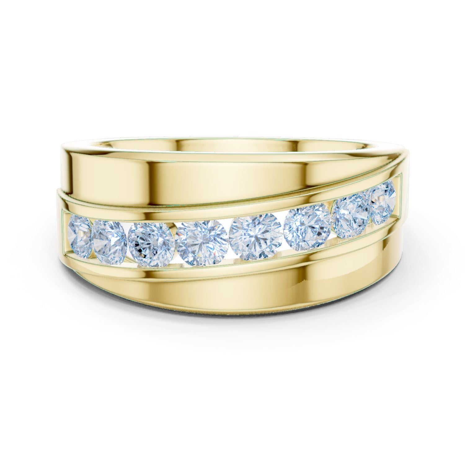 Men's Round Lab Grown Diamond Pave Ring