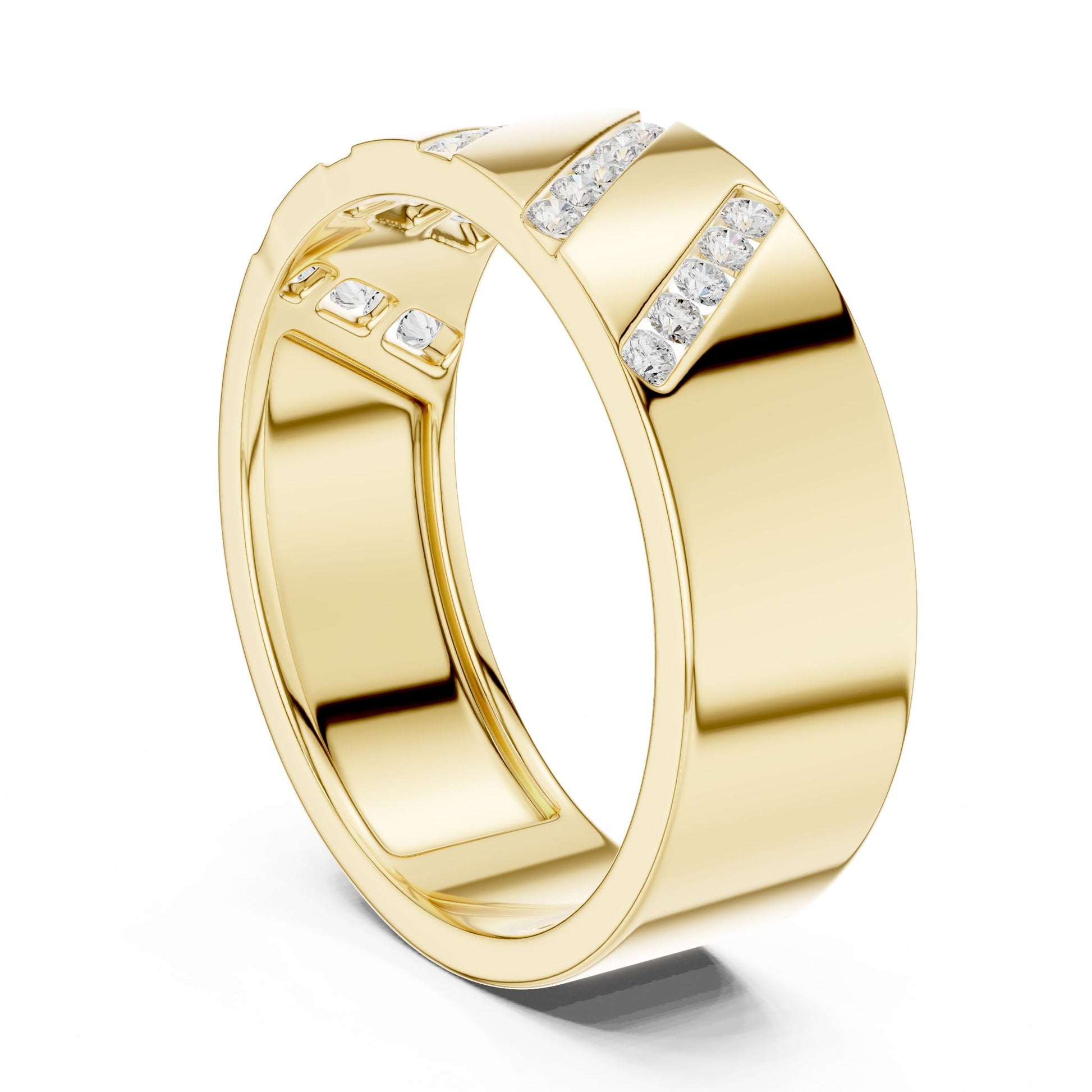 Men's Round Lab Grown Diamond Pave Ring