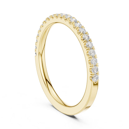 Round Lab Grown Diamond Pave Engagement Ring