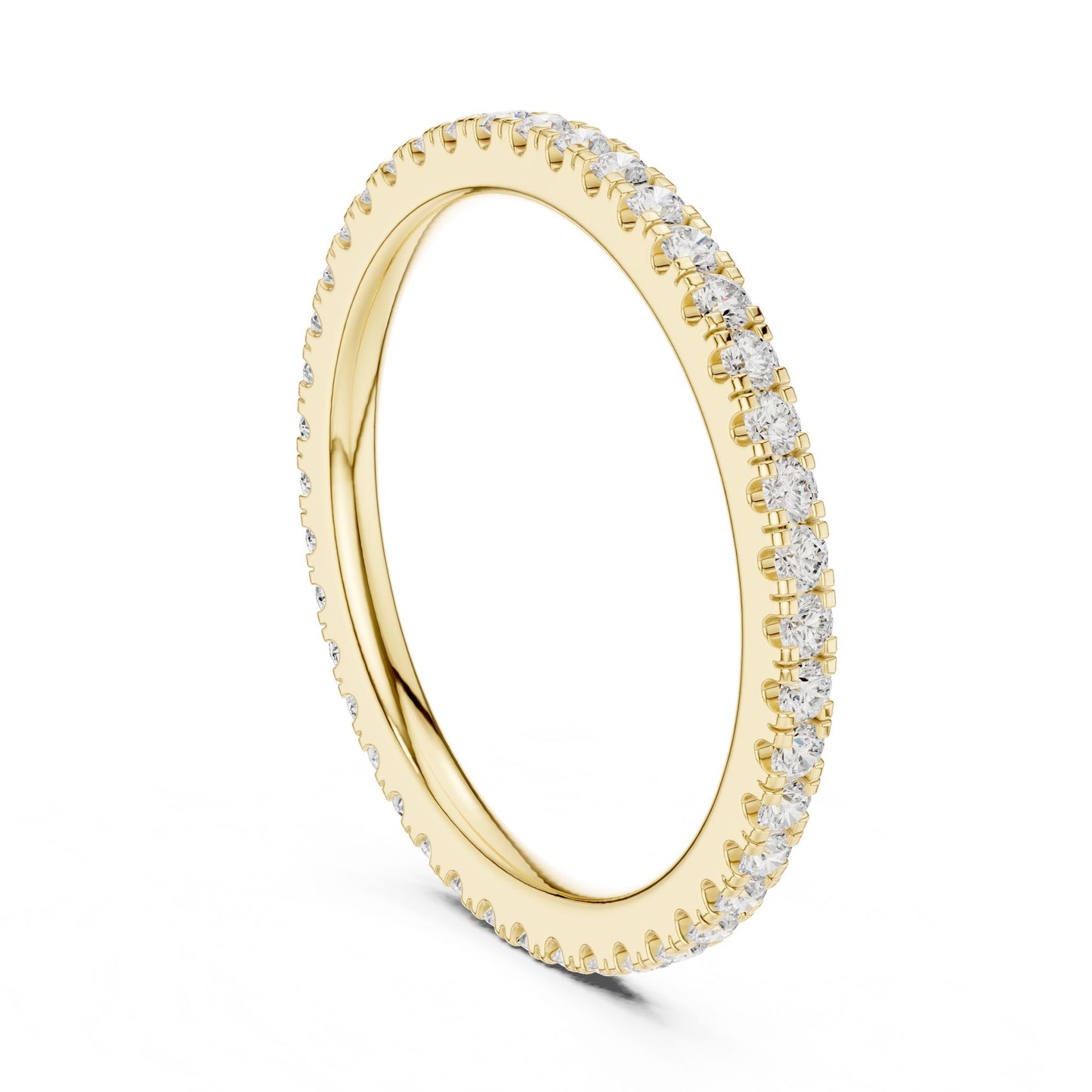 Round Lab Grown Diamond Pave Engagement Ring