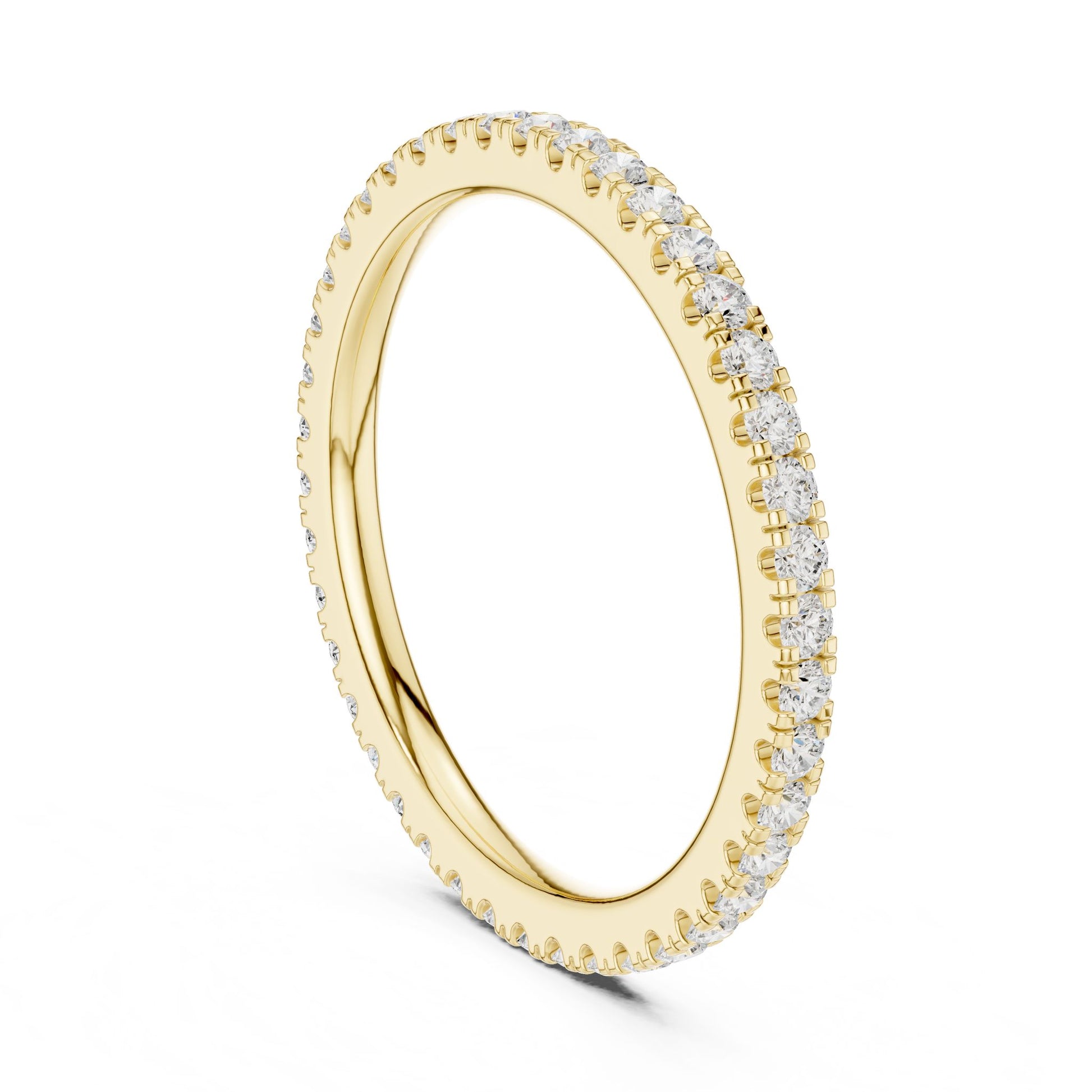 Round Lab Grown Diamond Pave Engagement Ring
