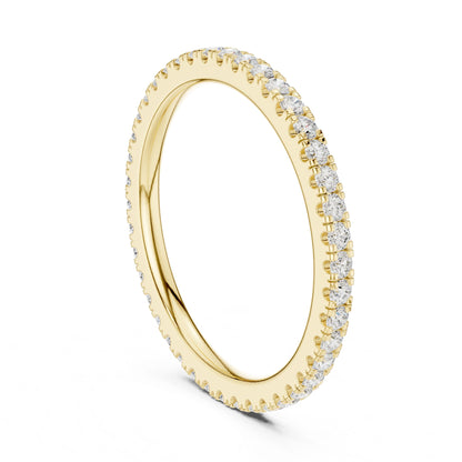 Round Lab Grown Diamond Pave Engagement Ring