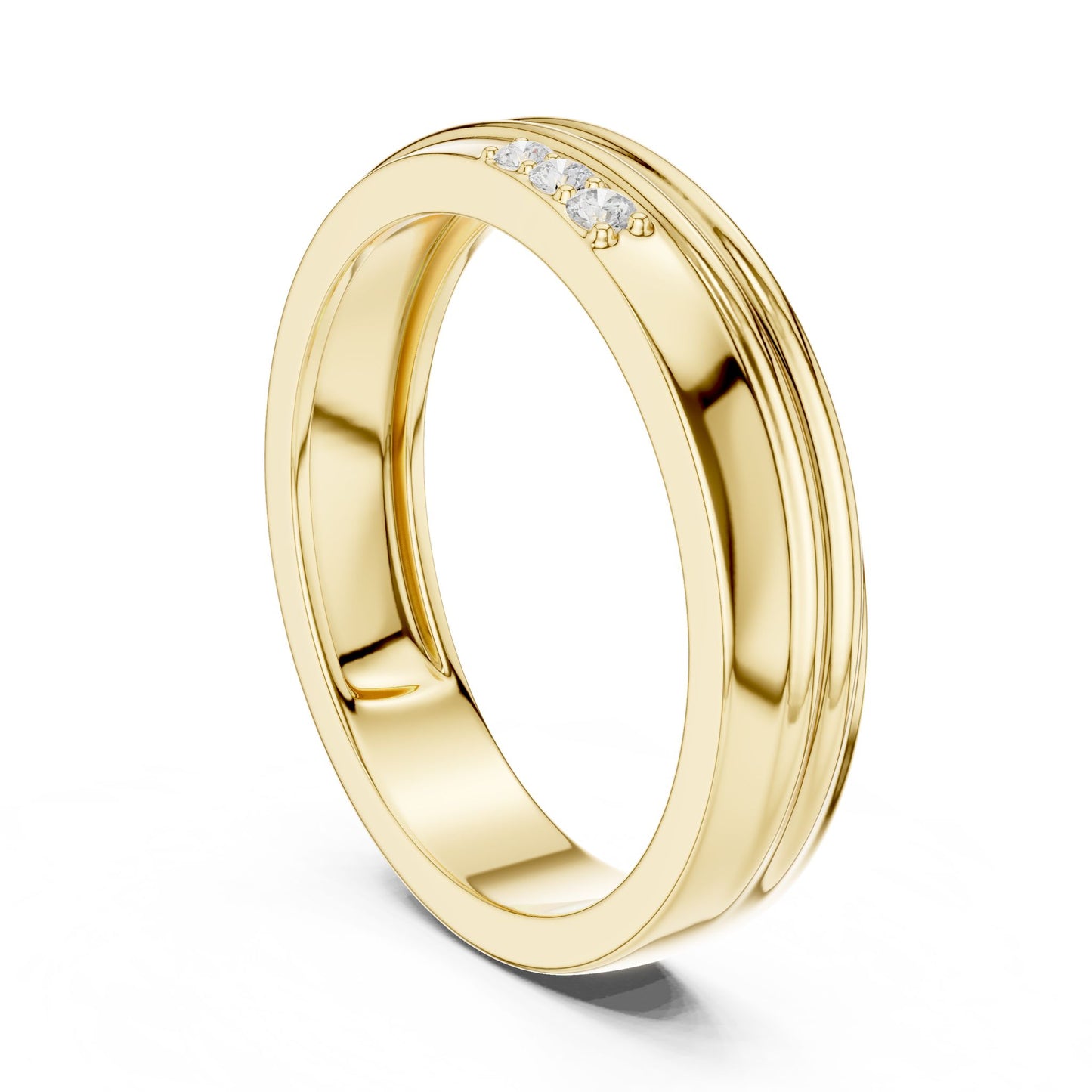 Men's Round Lab Grown Diamond Pave Ring