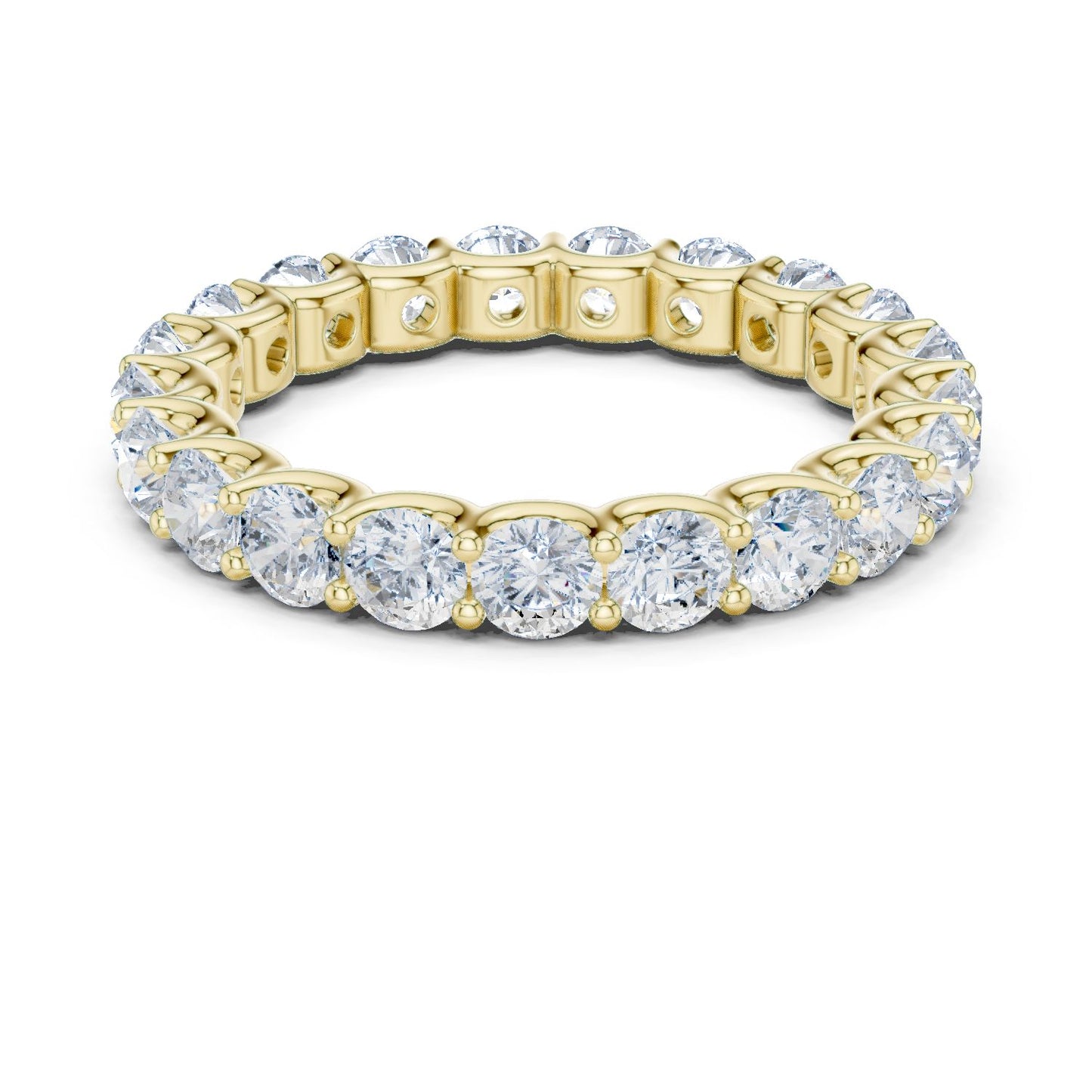 Round Lab Grown Diamond Pave Engagement Ring