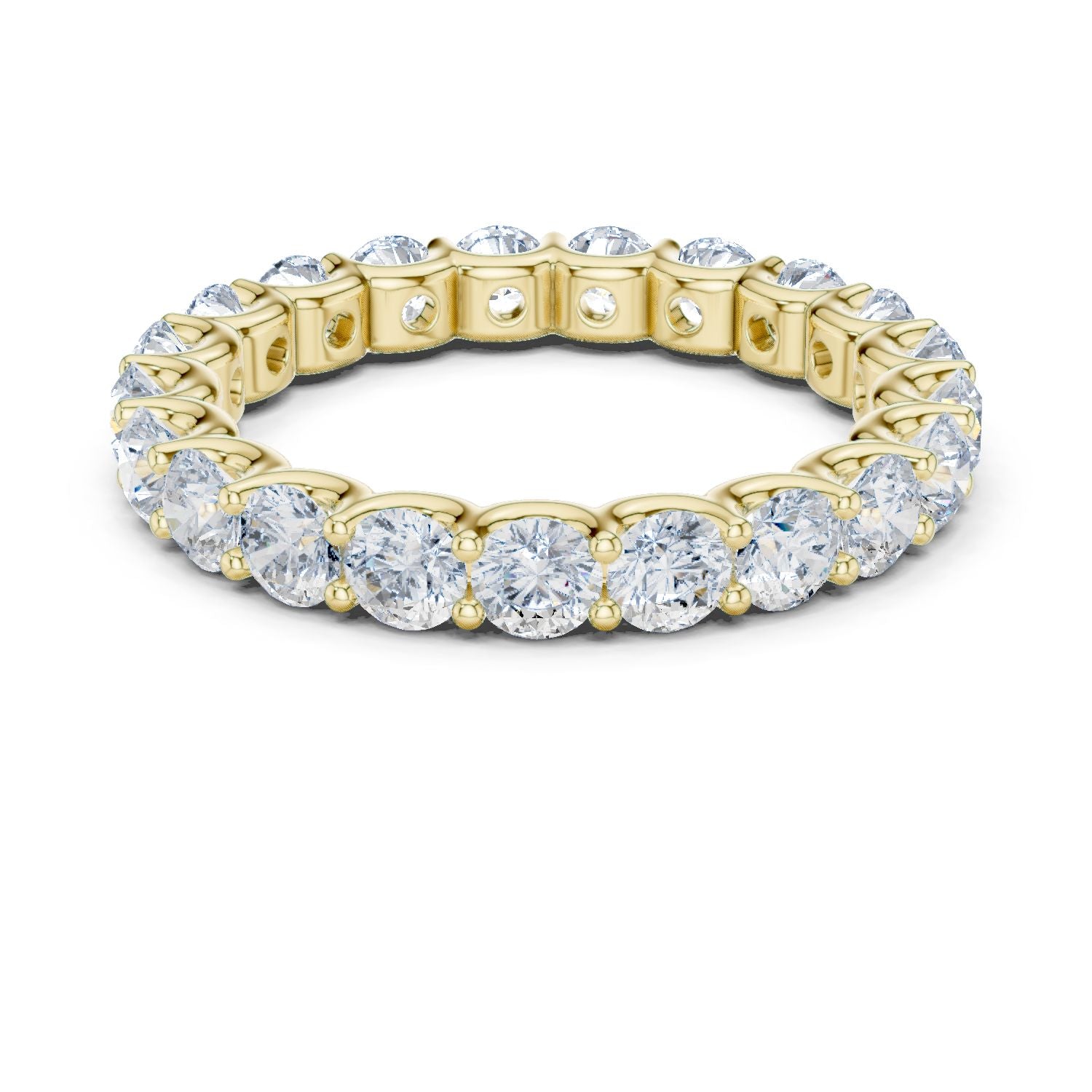 Round Lab Grown Diamond Pave Engagement Ring
