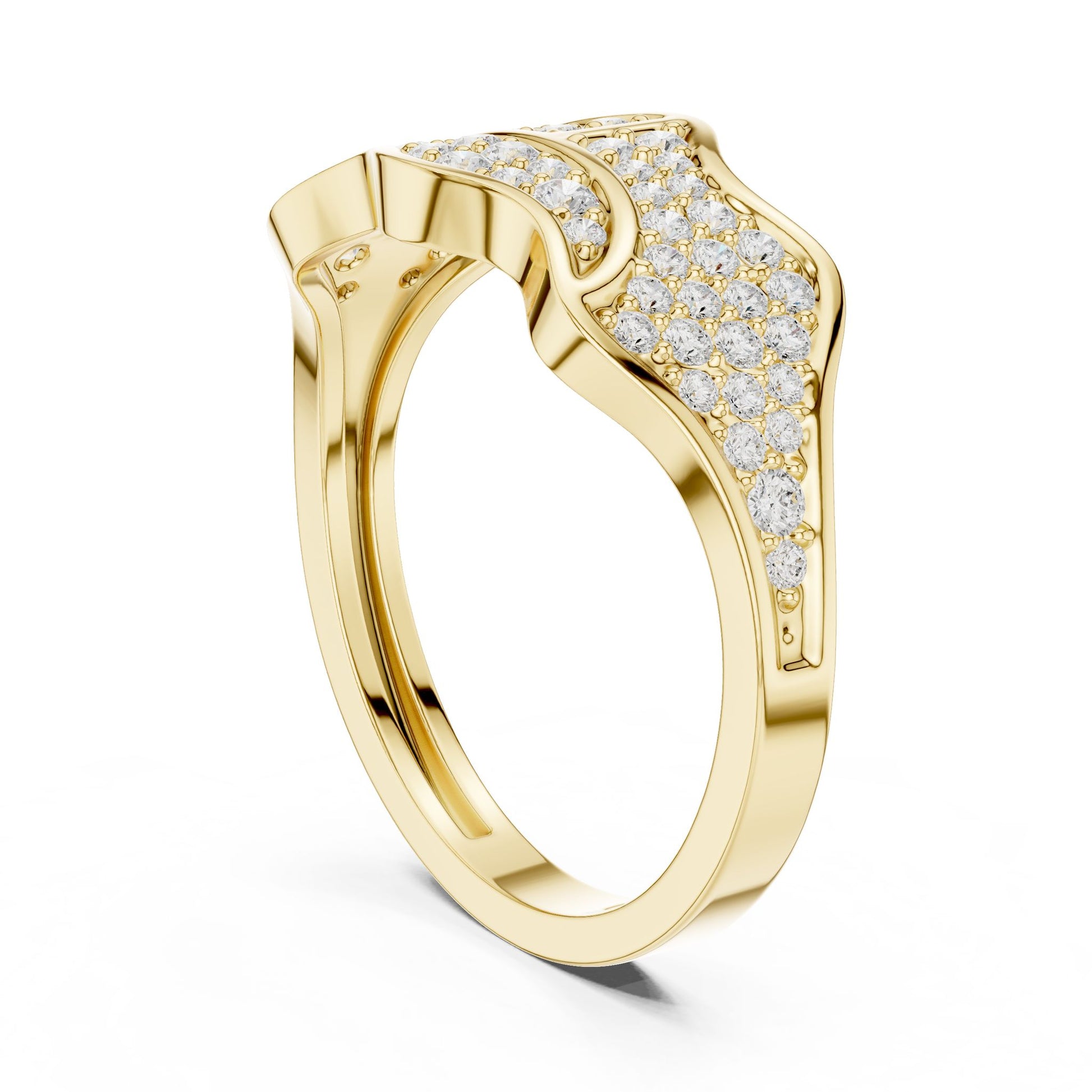 Men's Round Lab Grown Diamond Pave Ring