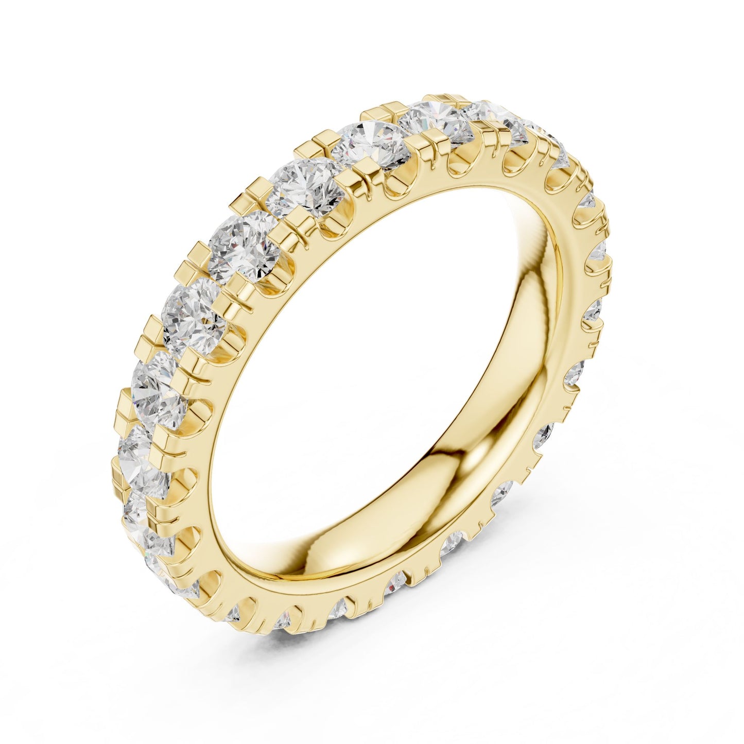 Round Lab Grown Diamond Pave Engagement Ring