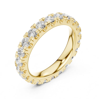 Round Lab Grown Diamond Pave Engagement Ring