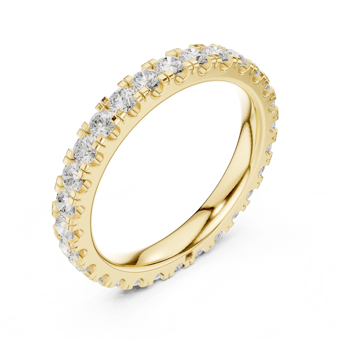 Round Lab Grown Diamond Pave Engagement Ring