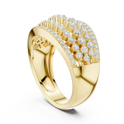 Round Lab Grown Diamond Pave Engagement Ring