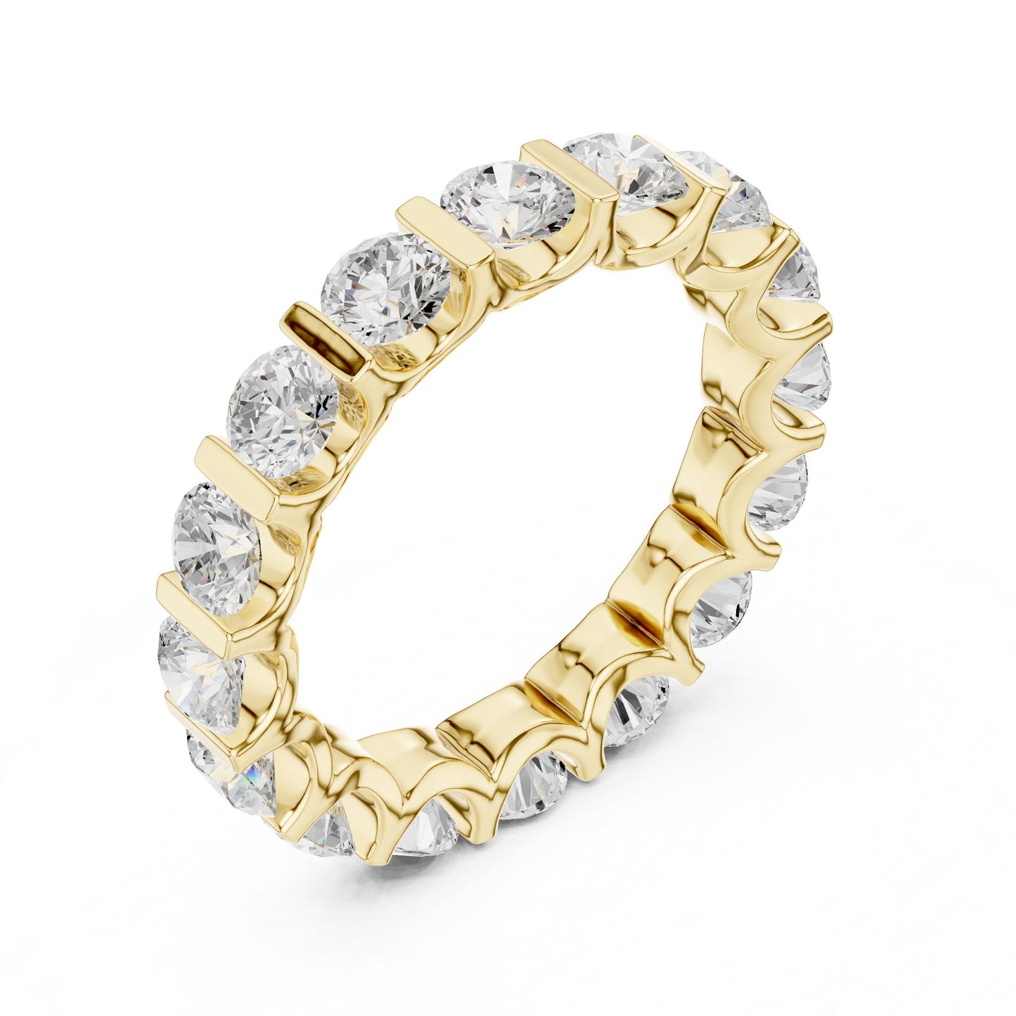 Round Lab Grown Diamond Pave Engagement Ring