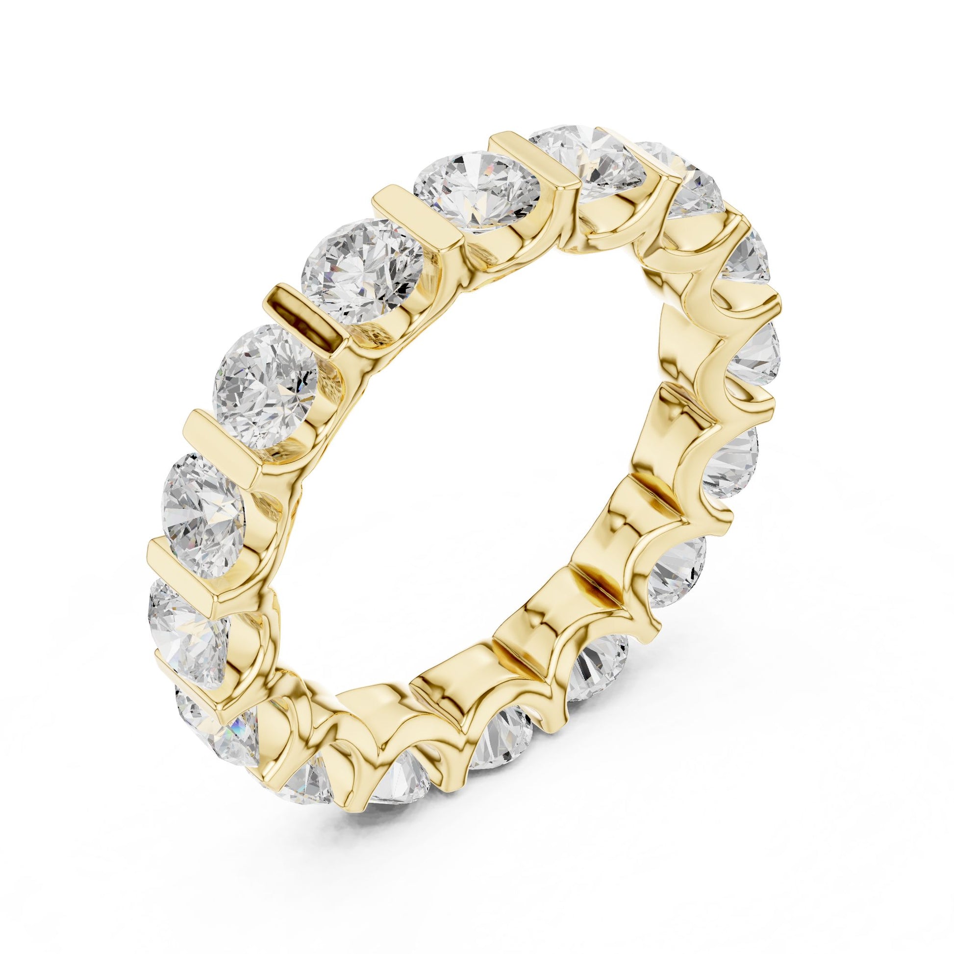 Round Lab Grown Diamond Pave Engagement Ring