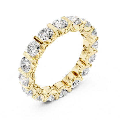 Round Lab Grown Diamond Pave Engagement Ring