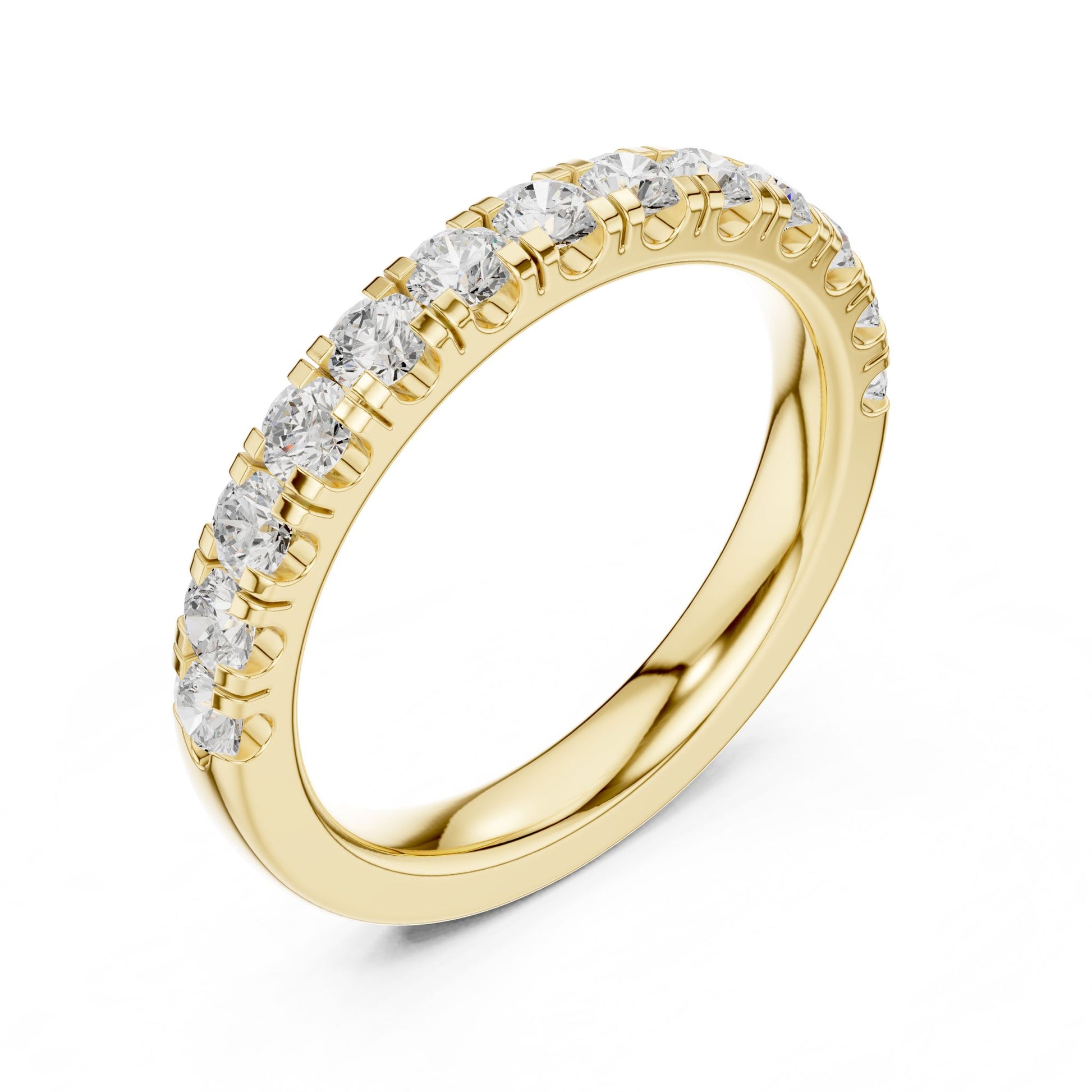 Round Lab Grown Diamond Pave Engagement Ring