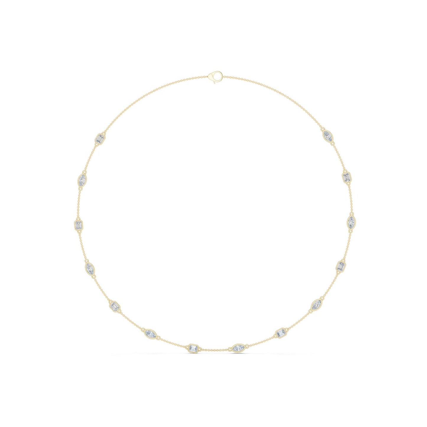 Round Lab Grown Diamond Pave Pendant
