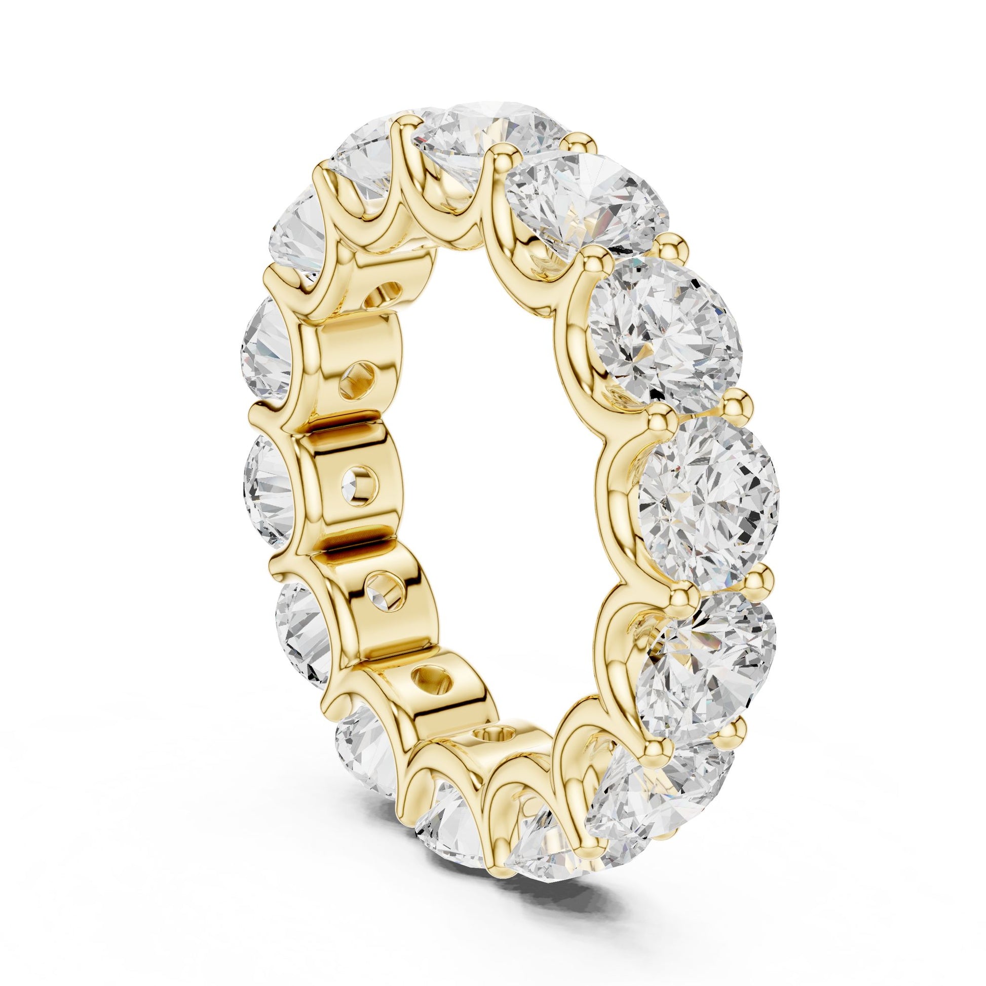 Round Lab Grown Diamond Pave Engagement Ring
