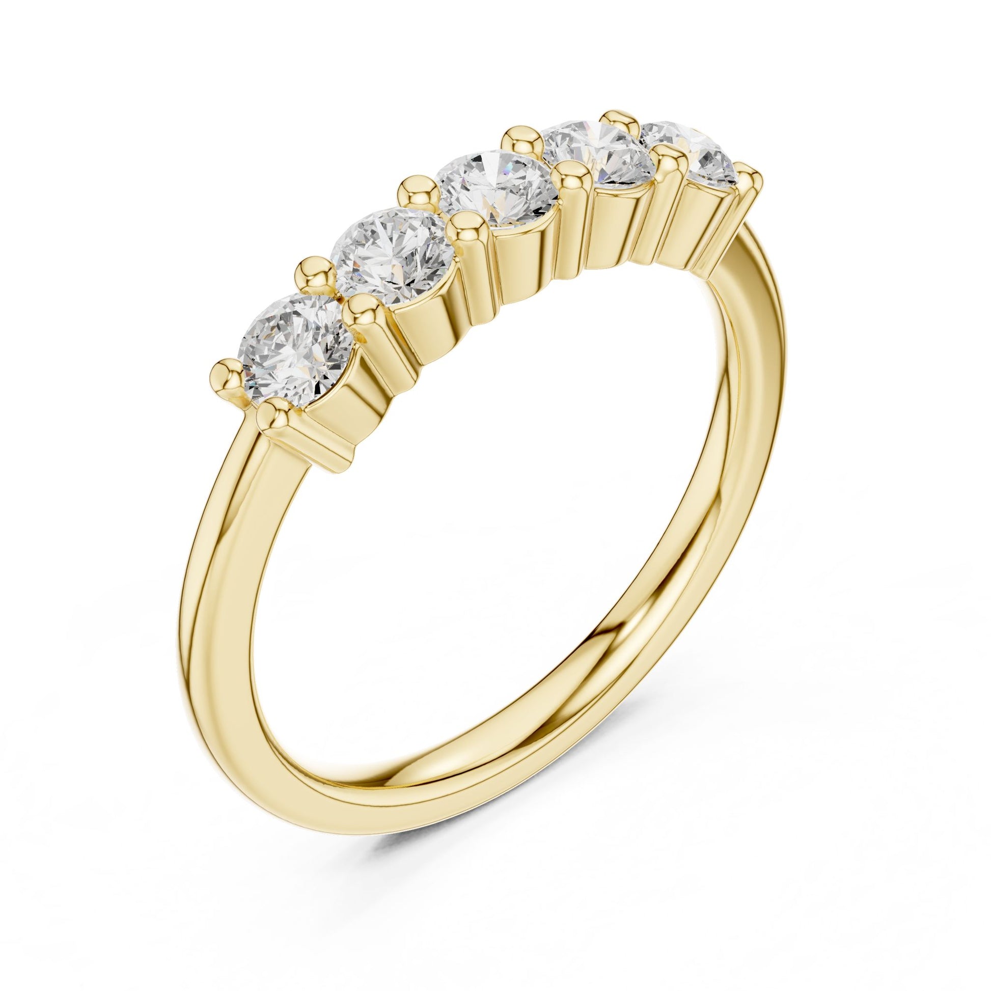 Round Lab Grown Diamond Pave Engagement Ring