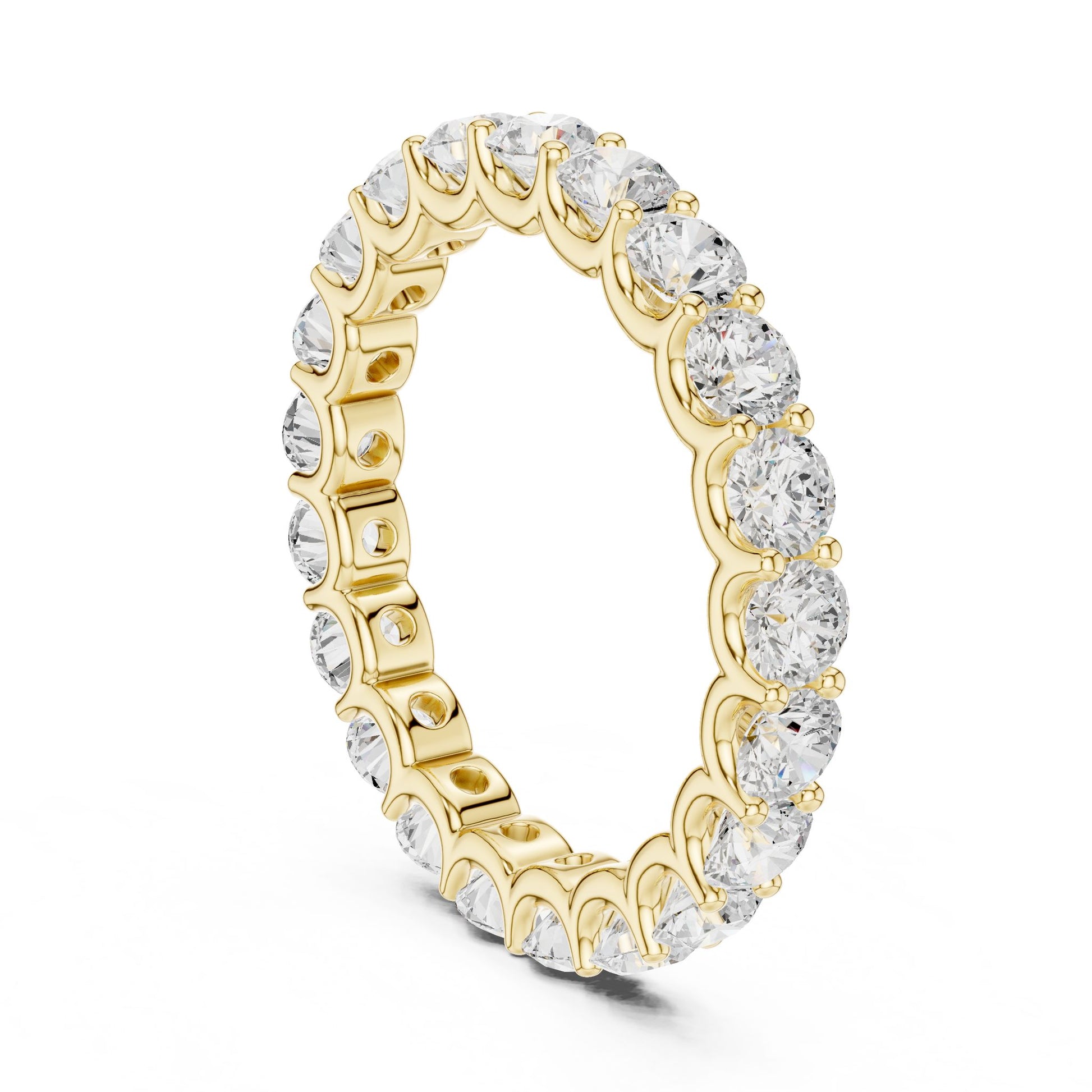 Round Lab Grown Diamond Pave Engagement Ring