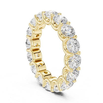 Round Lab Grown Diamond Pave Engagement Ring