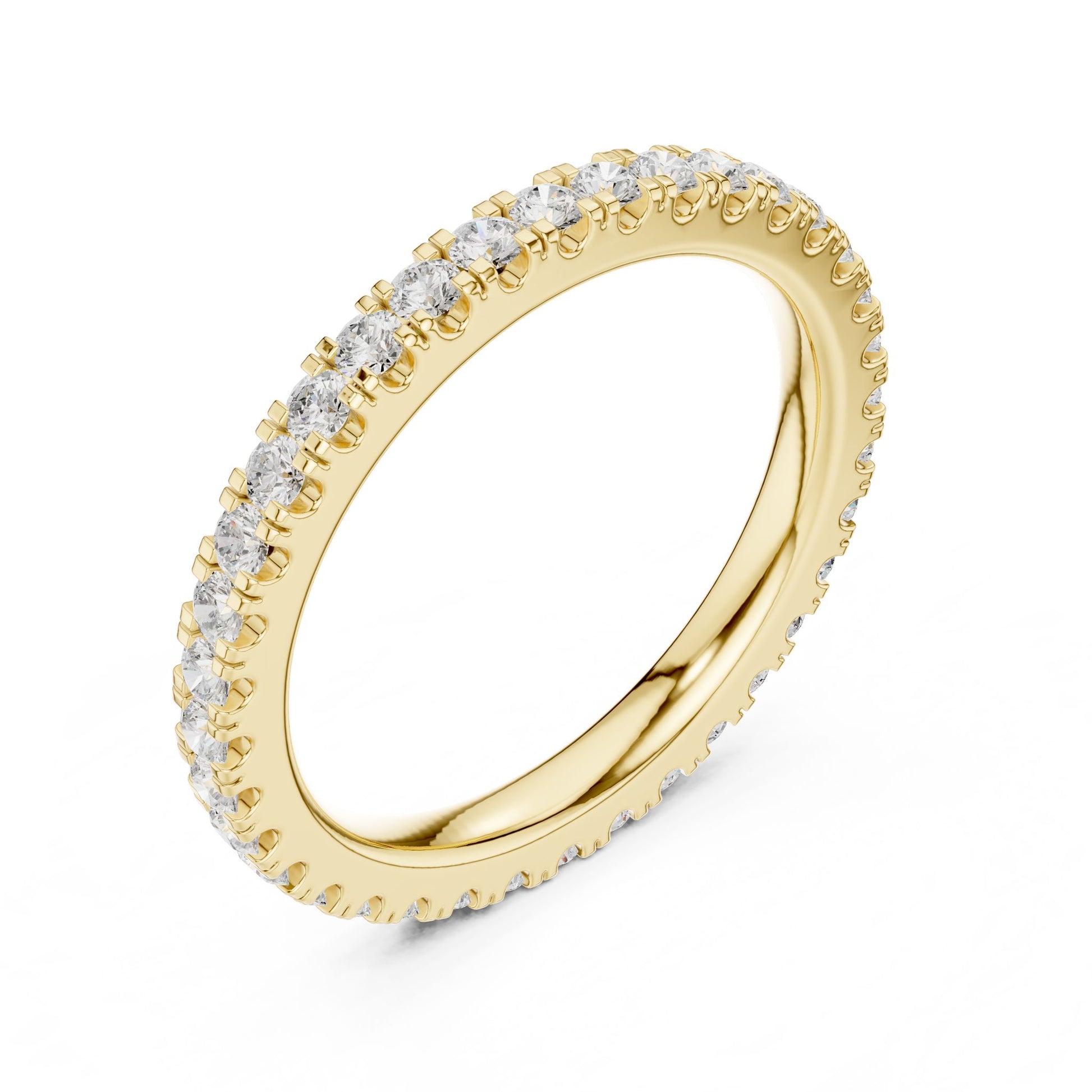 Round Lab Grown Diamond Pave Engagement Ring