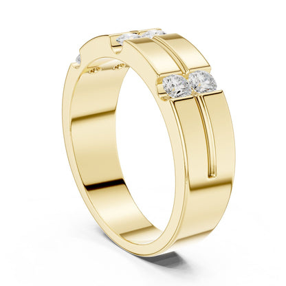 Men's Round Lab Grown Diamond Pave Ring