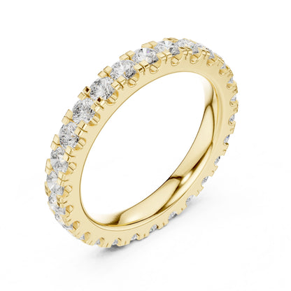 Round Lab Grown Diamond Pave Engagement Ring