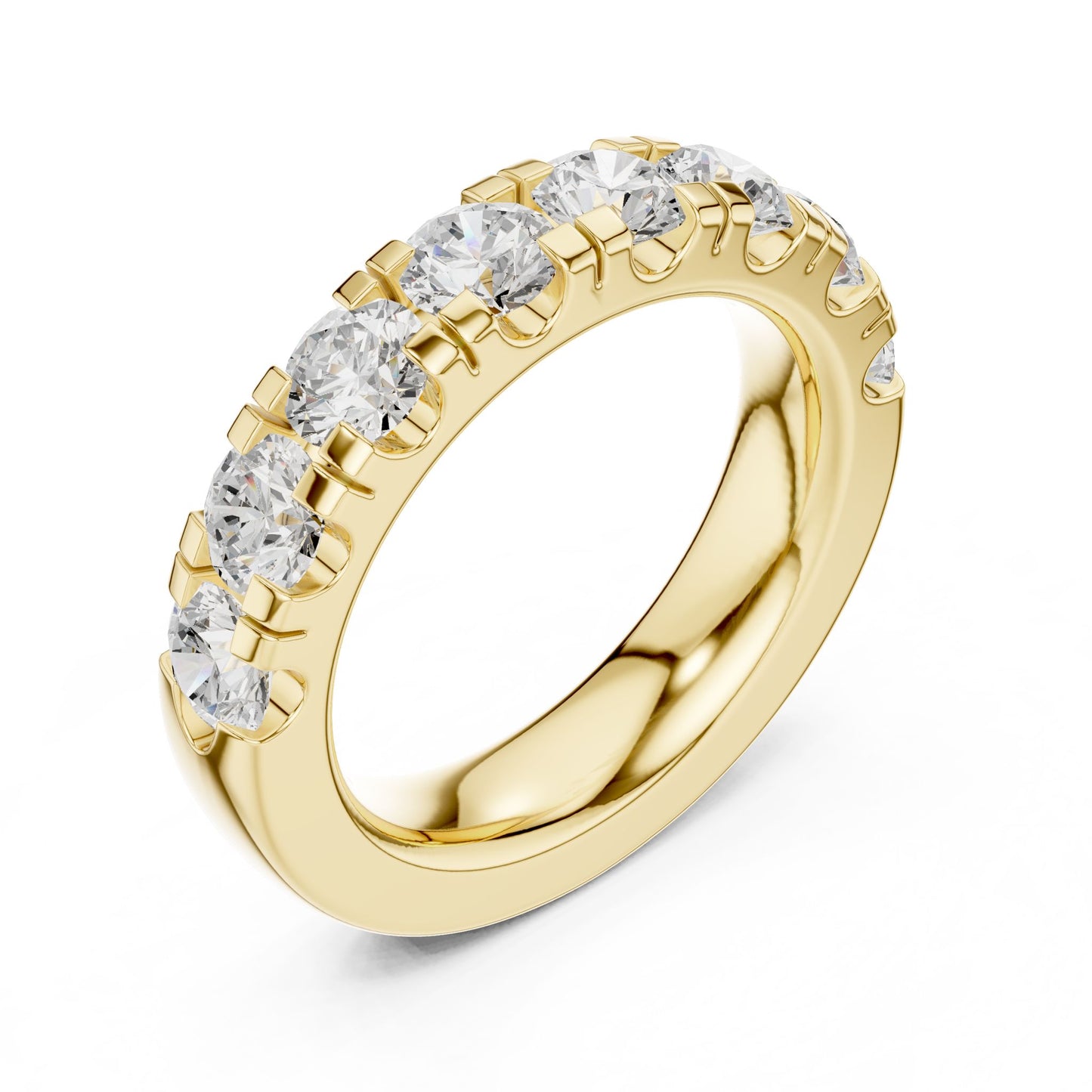 Round Lab Grown Diamond Pave Engagement Ring
